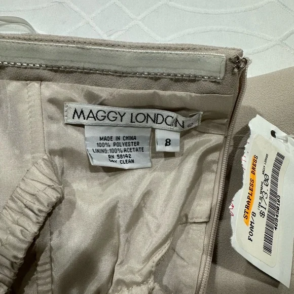 Maggie London Strapless Dress NWT Size 8 - Picture 7 of 11